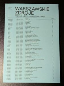 Warszawskie Zdroje okładka Michael Meier Christoph Franz